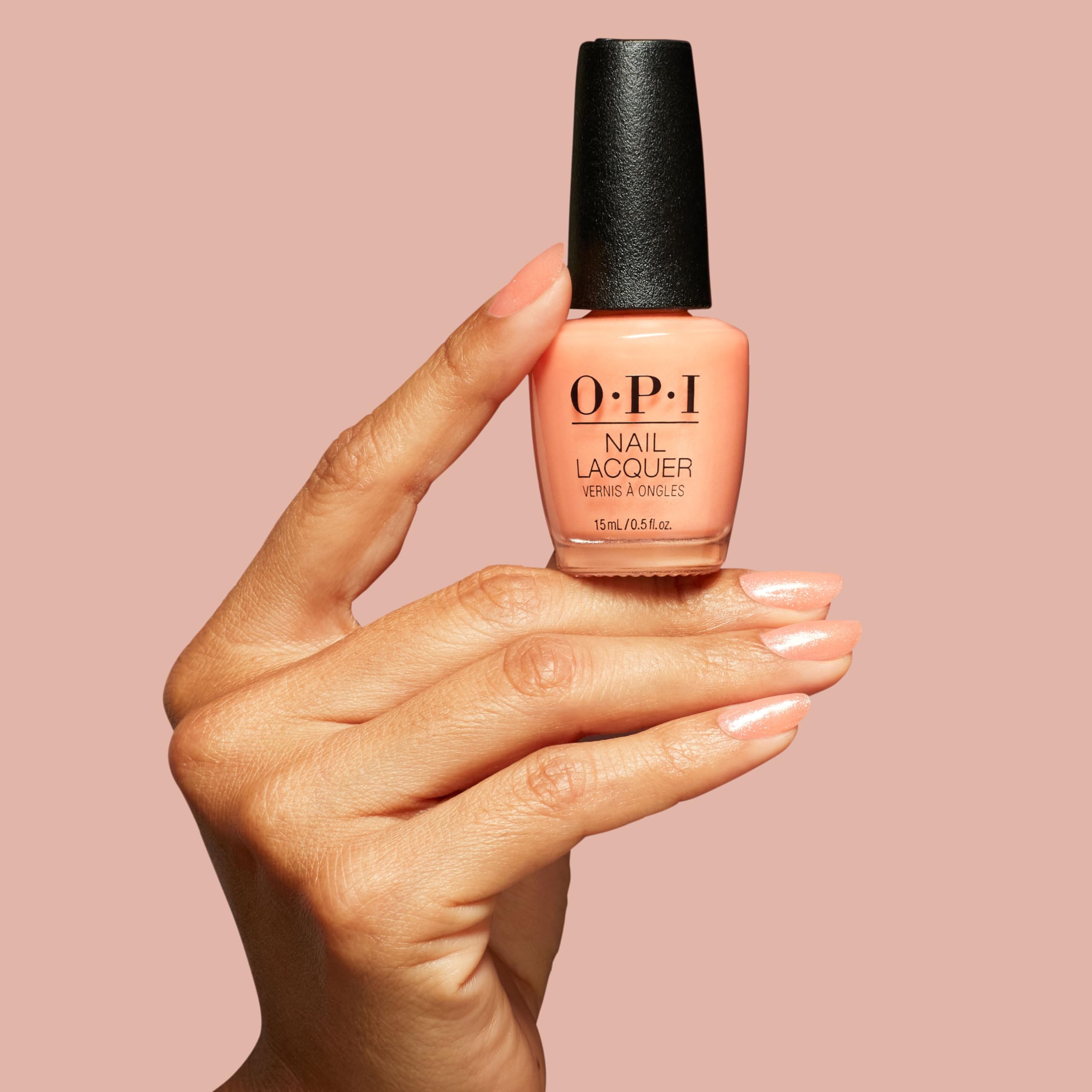 OPI bottle cap detail highlighting Pro-Wide brush for quick application benefit