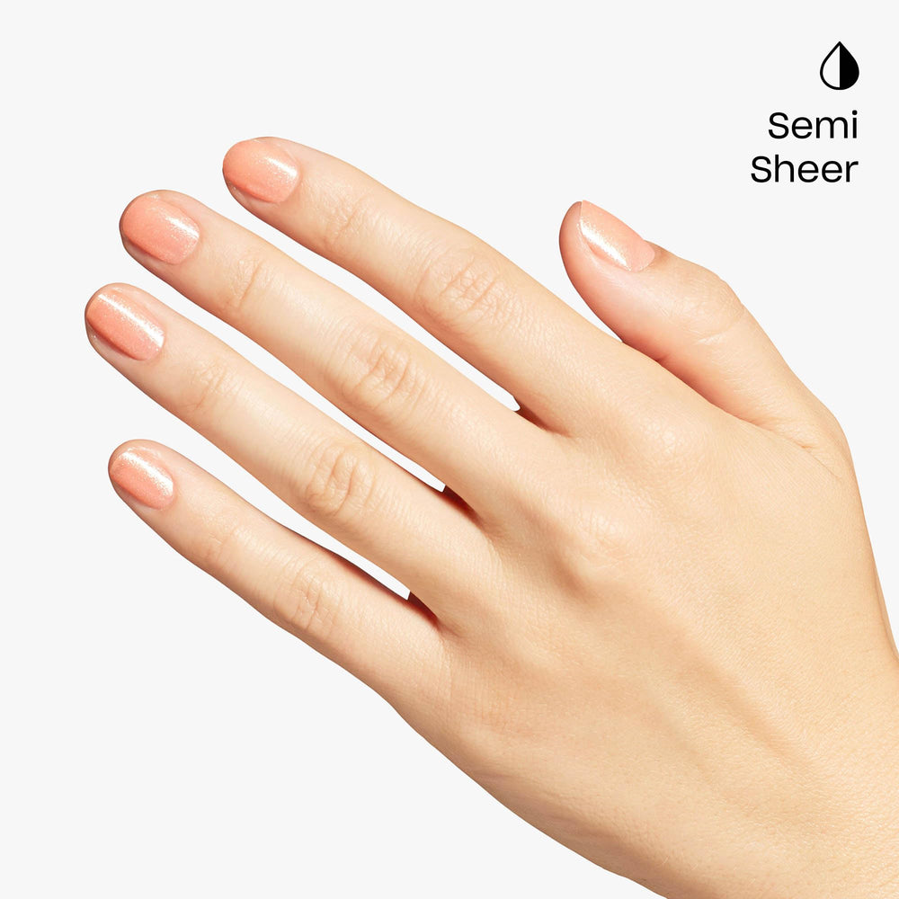 OPI close-up shimmer showing fine particles and luminous glow benefit