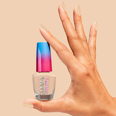 Hand applying OPI polish demonstrating quick, smudge-resistant finish