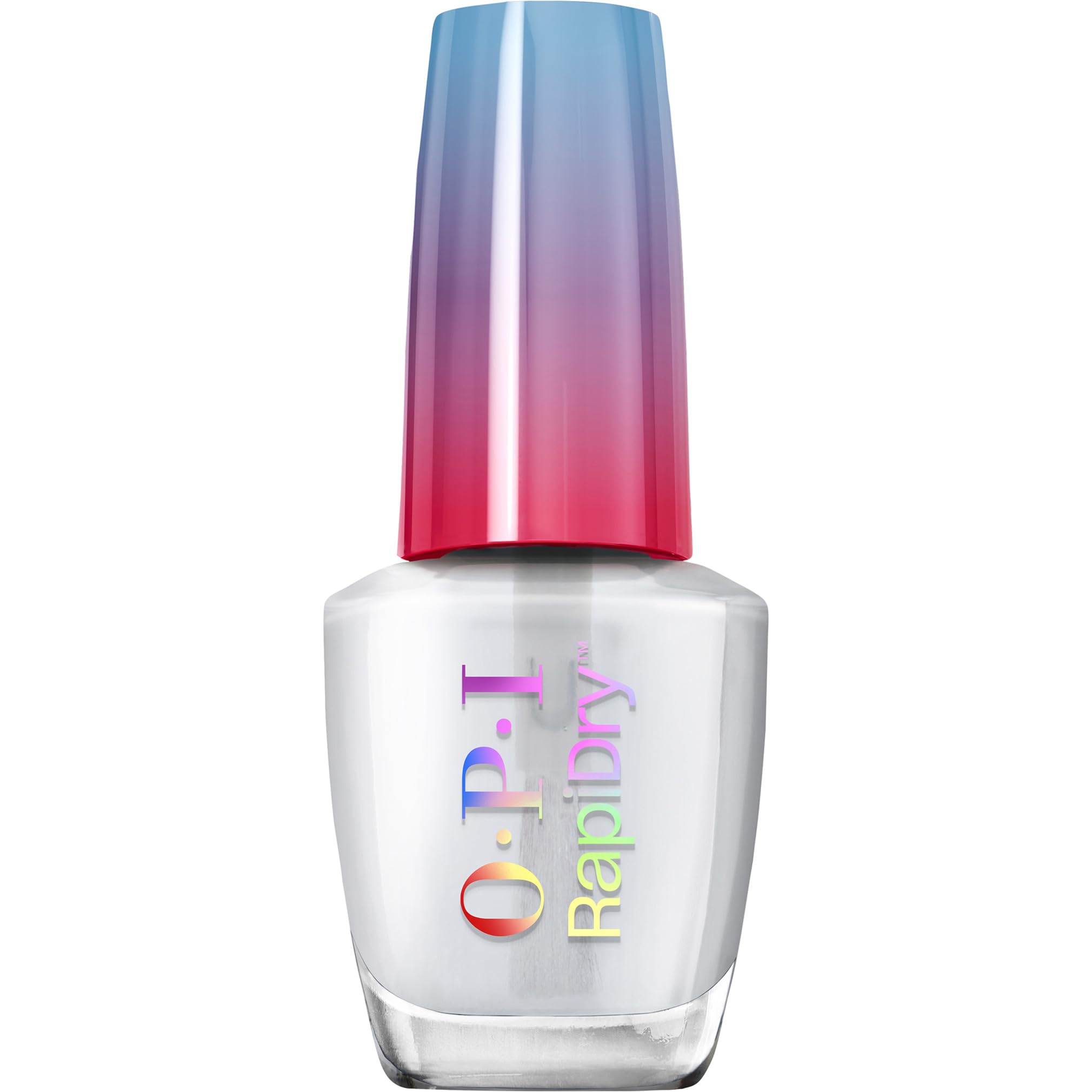 OPI RapiDry front bottle showing label and glossy clear finish benefits