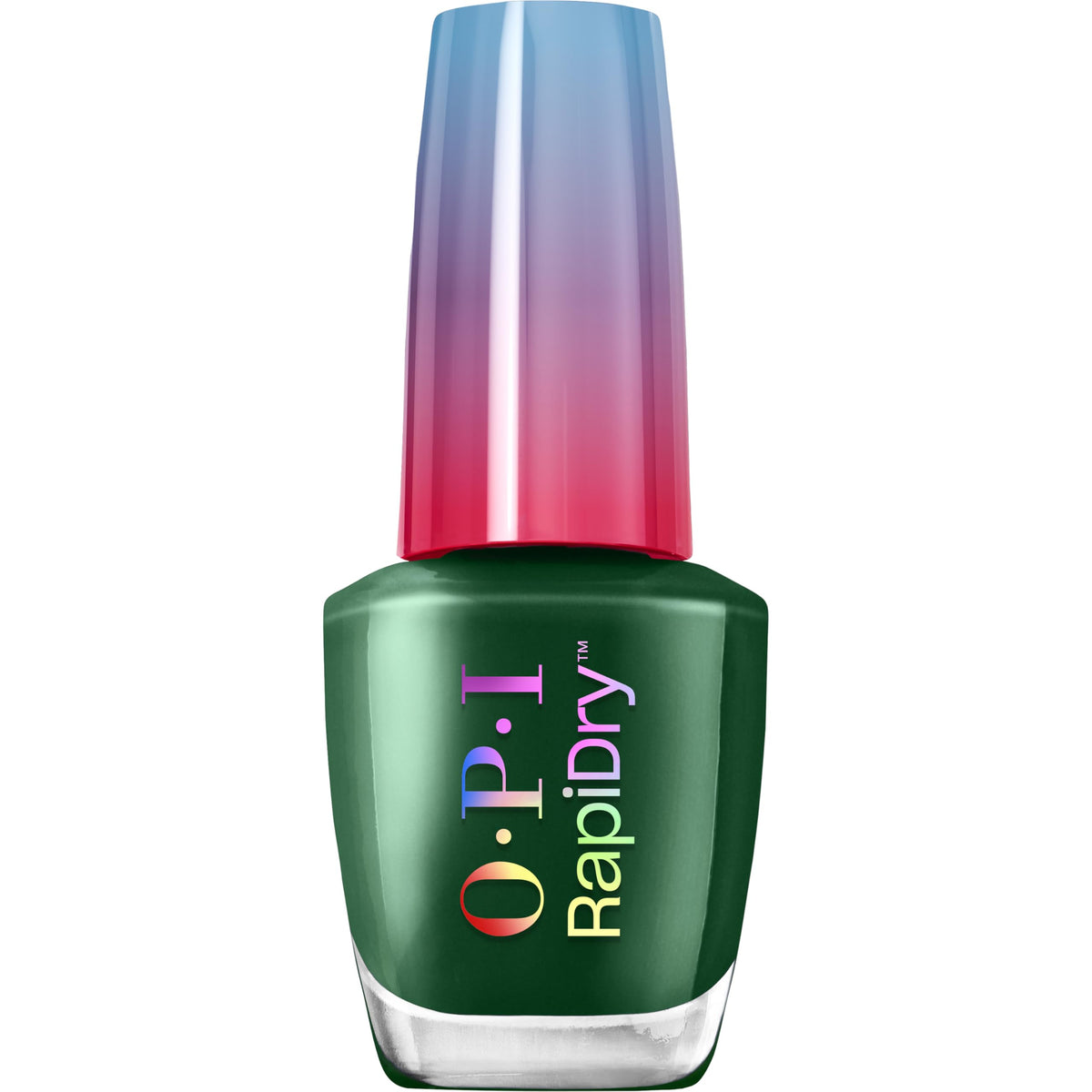 OPI bottle front view showing color and quick-dry benefit