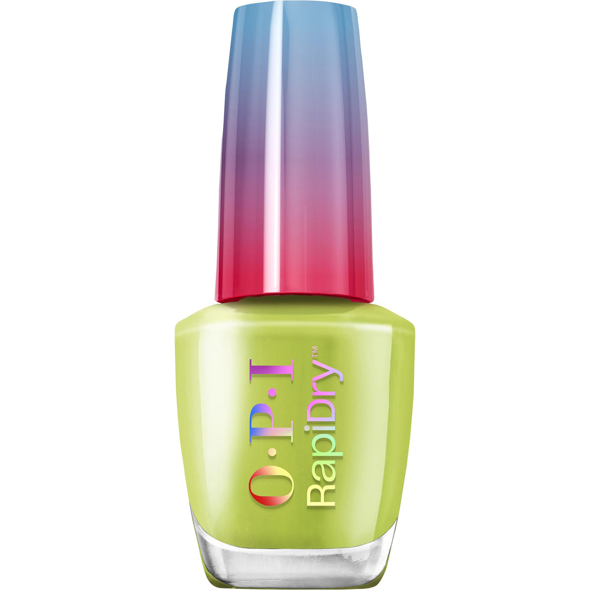 OPI RapiDry Screen-Grab Green front bottle showing label and glossy finish benefit
