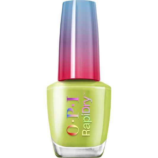 OPI RapiDry Screen-Grab Green front bottle showing label and glossy finish benefit