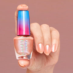 OPI RapiDry shimmer texture close-up illustrating luminous, buildable sheen