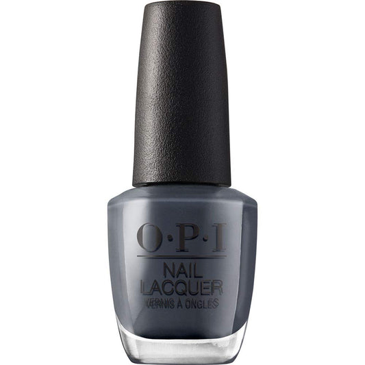 OPI bottle front view showing label and dark gray color benefit of precise shade recognition