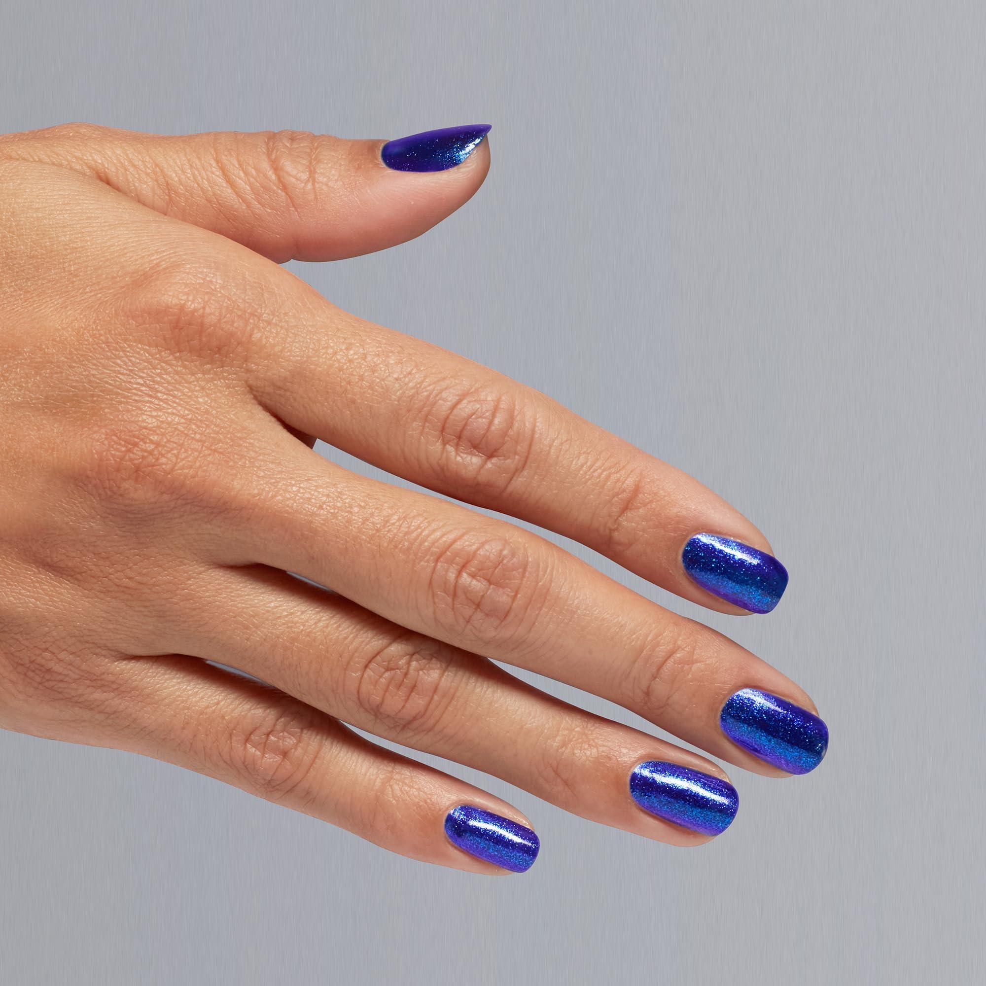 OPI accent nail art with Scorpio Seduction paired with metallic details for contrast