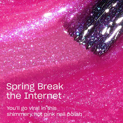 OPI close-up of pink shimmer particles highlighting luminous, even coverage benefit