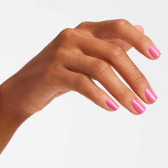OPI nail application in process showing even strokes and fast-drying result