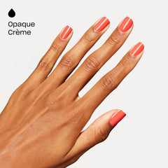 OPI close-up texture of dried crème finish highlighting glossy smoothness