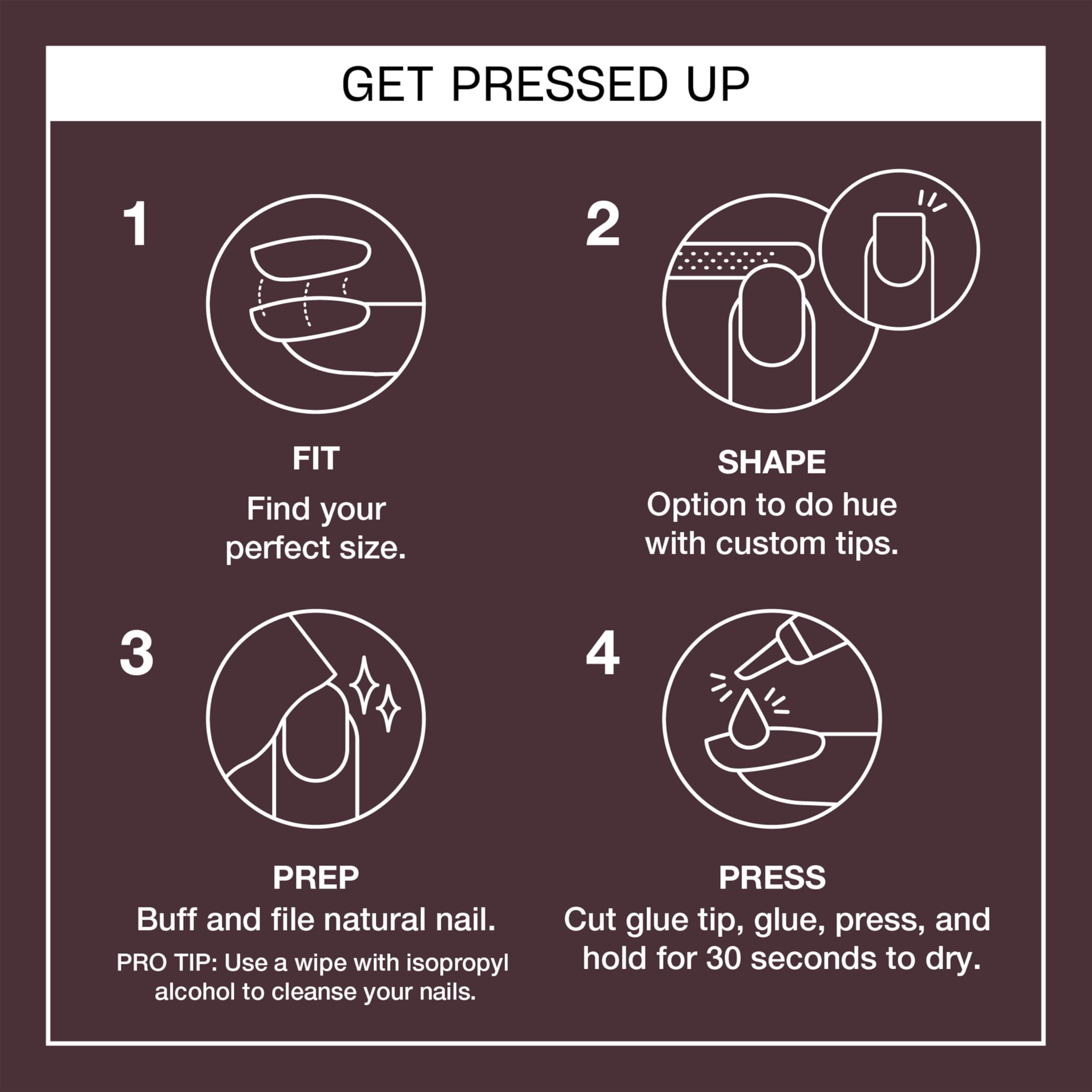 OPI layout of multiple tip sizes showing custom-fit options