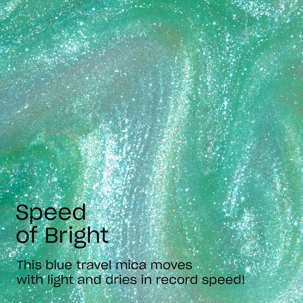 OPI Speed of Bright bottle and cap detail showing recycled-material packaging benefit