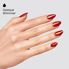 OPI Spread the Cherry applied on nails in studio for polished look