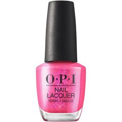 OPI front bottle of Spring Break the Internet showing label and glossy finish benefit