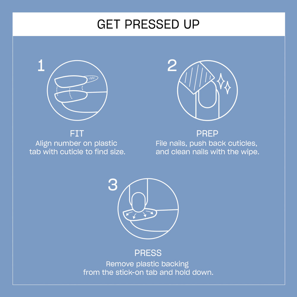 OPI adhesive tab detail showing built-in sticky tab for no-glue, no-mess application