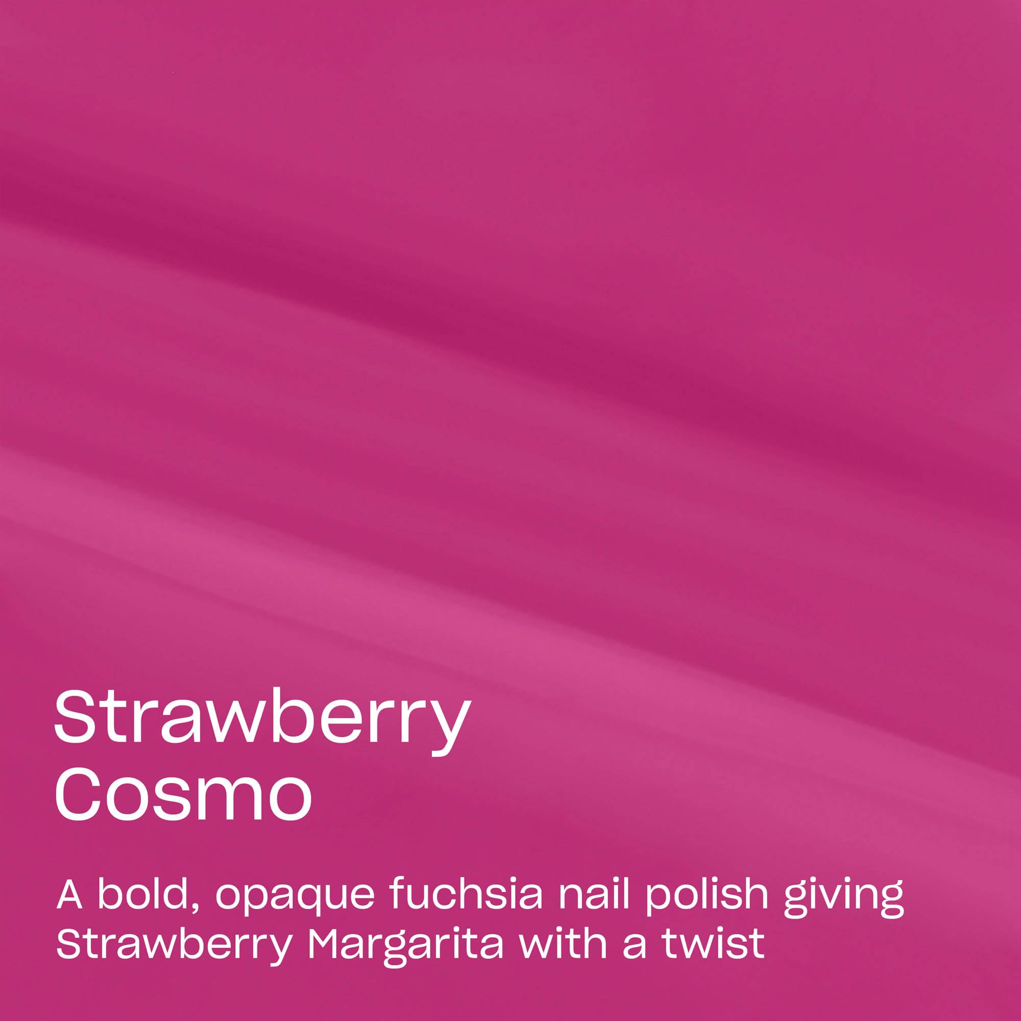 OPI Strawberry Cosmo angled bottle displaying rich color and sleek bottle design
