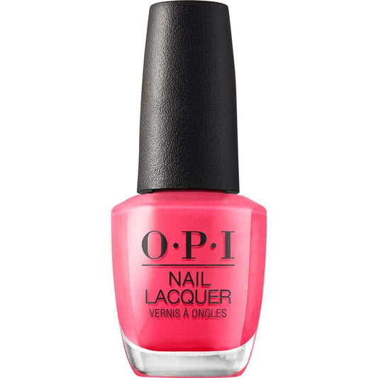 OPI bottle front view showing bright Strawberry Margarita and glossy finish