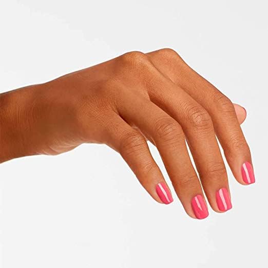OPI painted manicure on hands in lifestyle scene showing durable shine