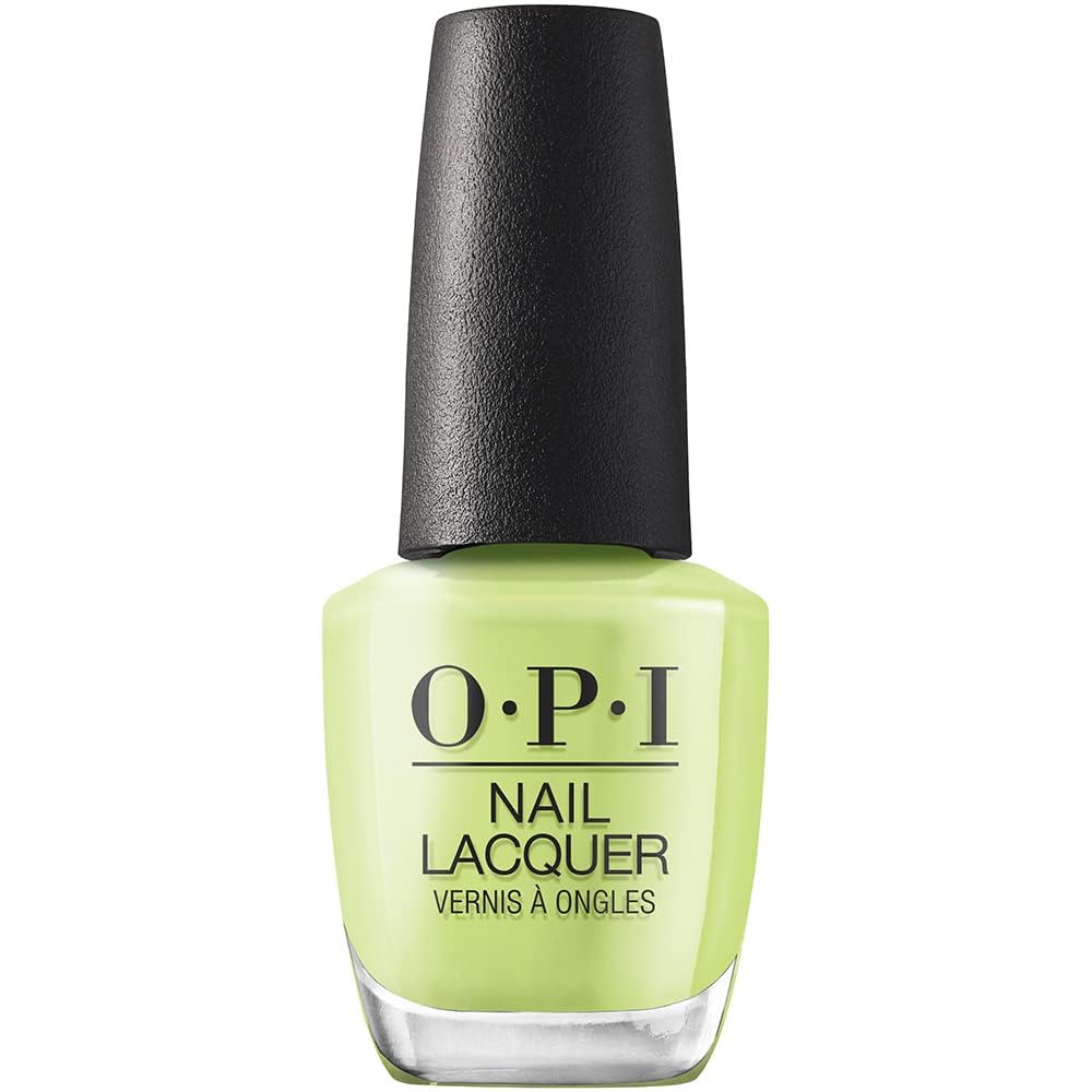 OPI bottle front view showing bright green crème and glossy finish