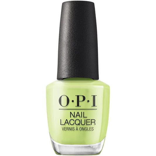 OPI bottle front view showing bright green crème and glossy finish