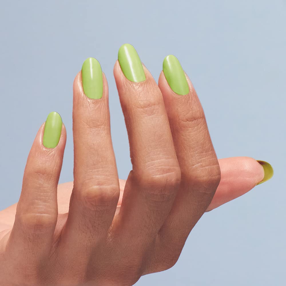 OPI closeup of polished nails highlighting even coverage and shine