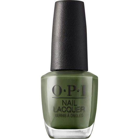 OPI bottle front view showing Suzi The First Lady of Nails olive green