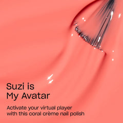 OPI brush stroke of Suzi is My Avatar illustrating smooth, even coverage