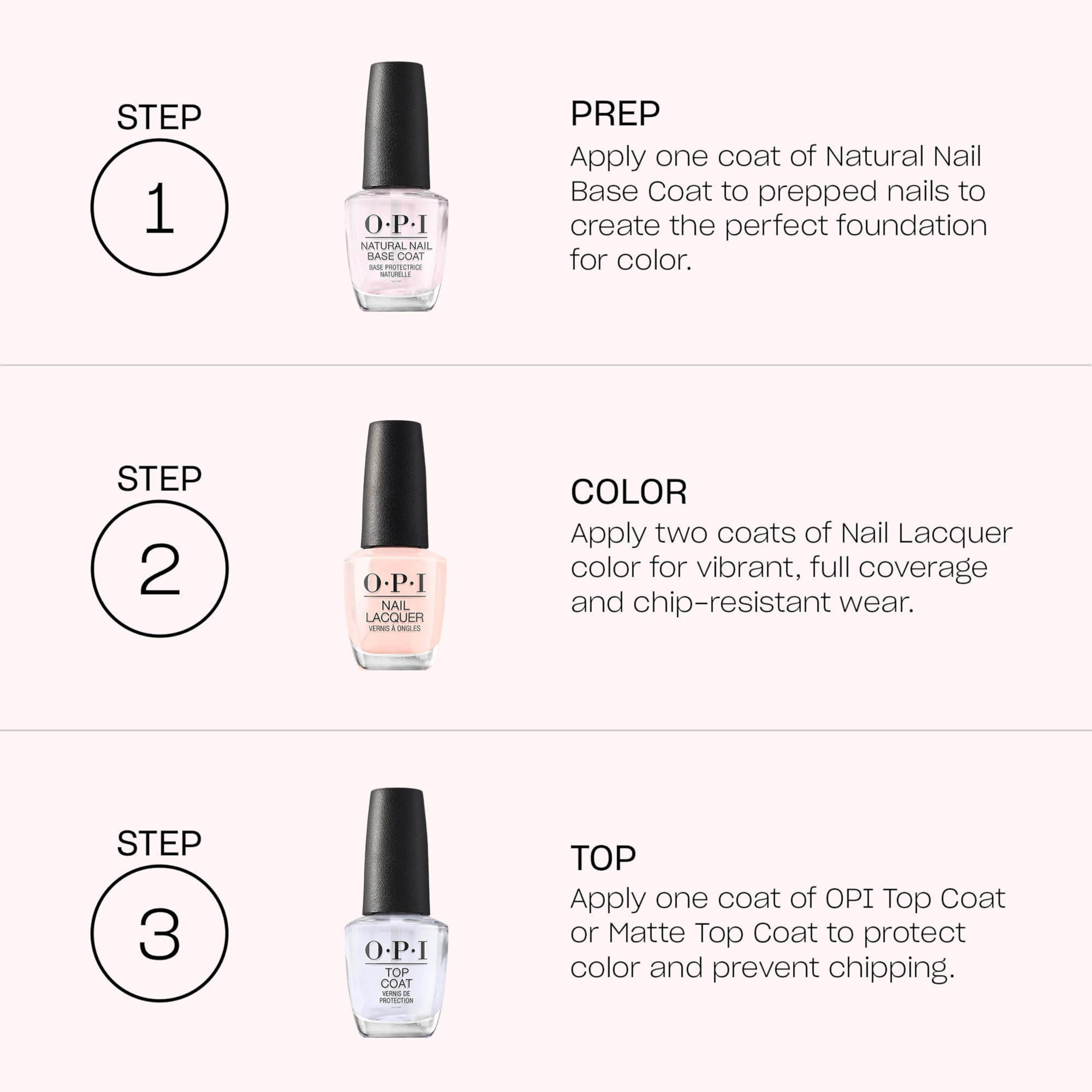 Salon technician applying OPI Tempted to Lick-orice for a flawless professional manicure