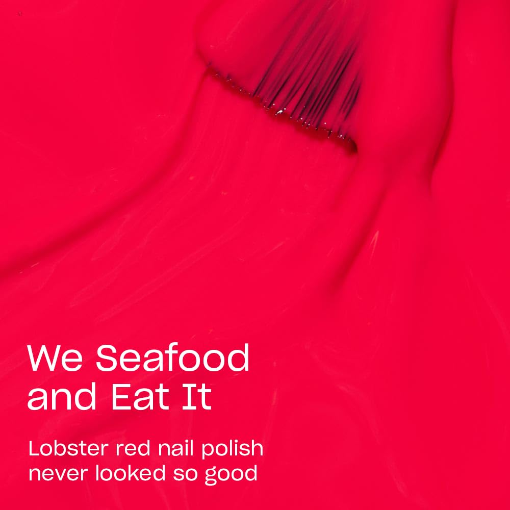 OPI brush stroke of We Seafood and Eat It demonstrating smooth, even coverage benefit
