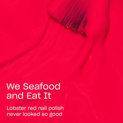 OPI brush stroke of We Seafood and Eat It demonstrating smooth, even coverage benefit