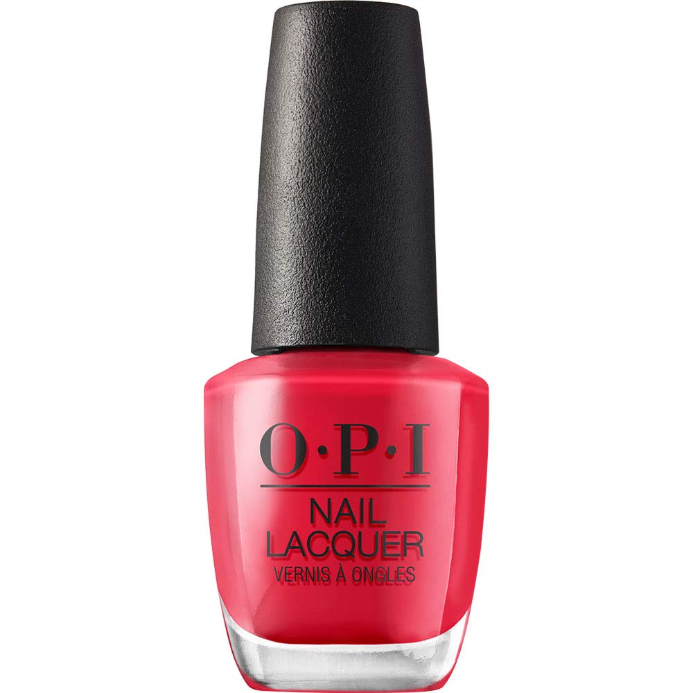 OPI front bottle shot showing vibrant red shade and polished finish for color choice