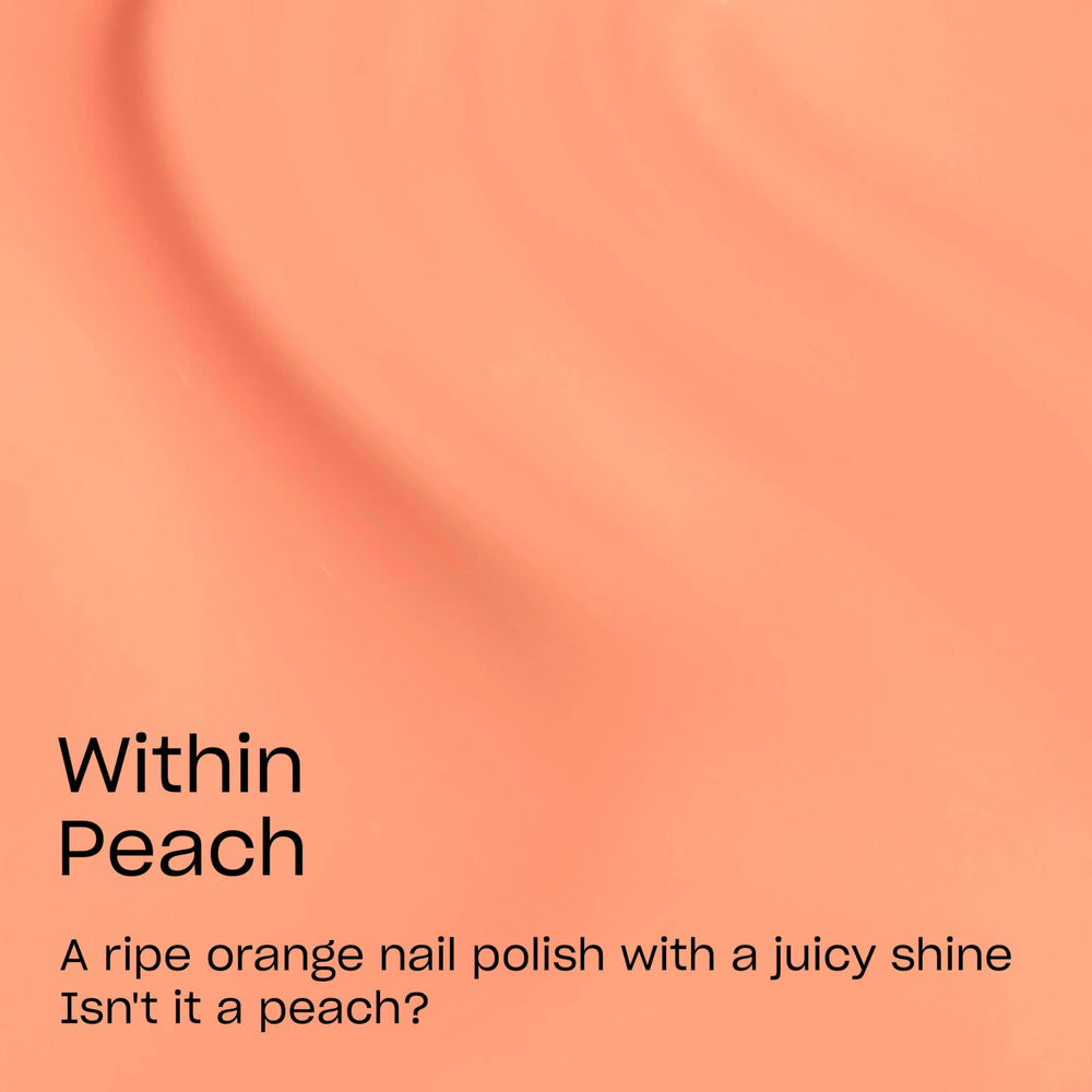 OPI Within Peach close-up of lacquer texture highlighting opaque creamy finish