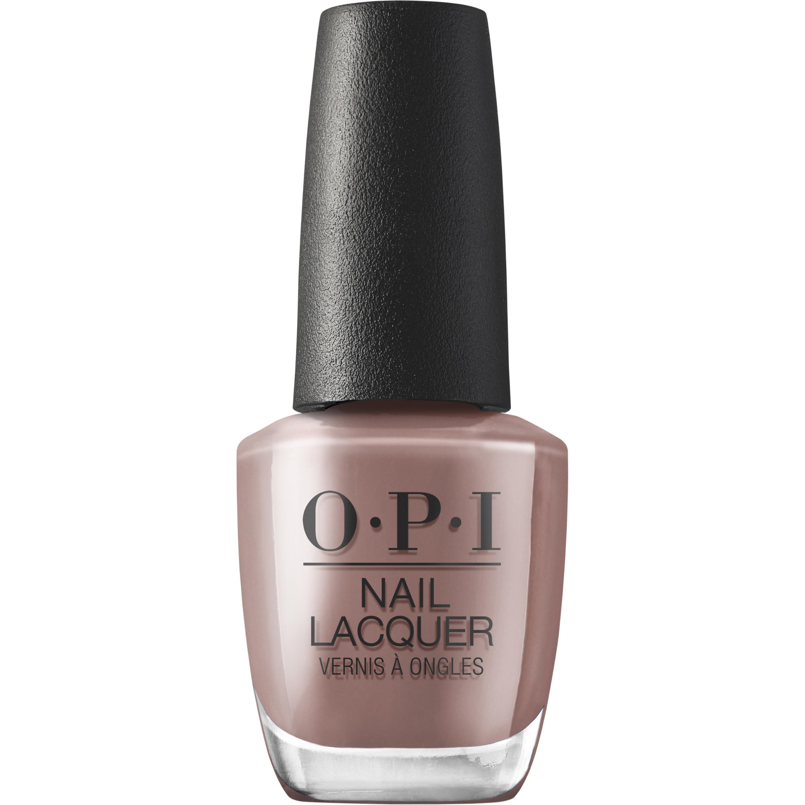 OPI bottle front view showing rich mocha brown color and glossy benefit