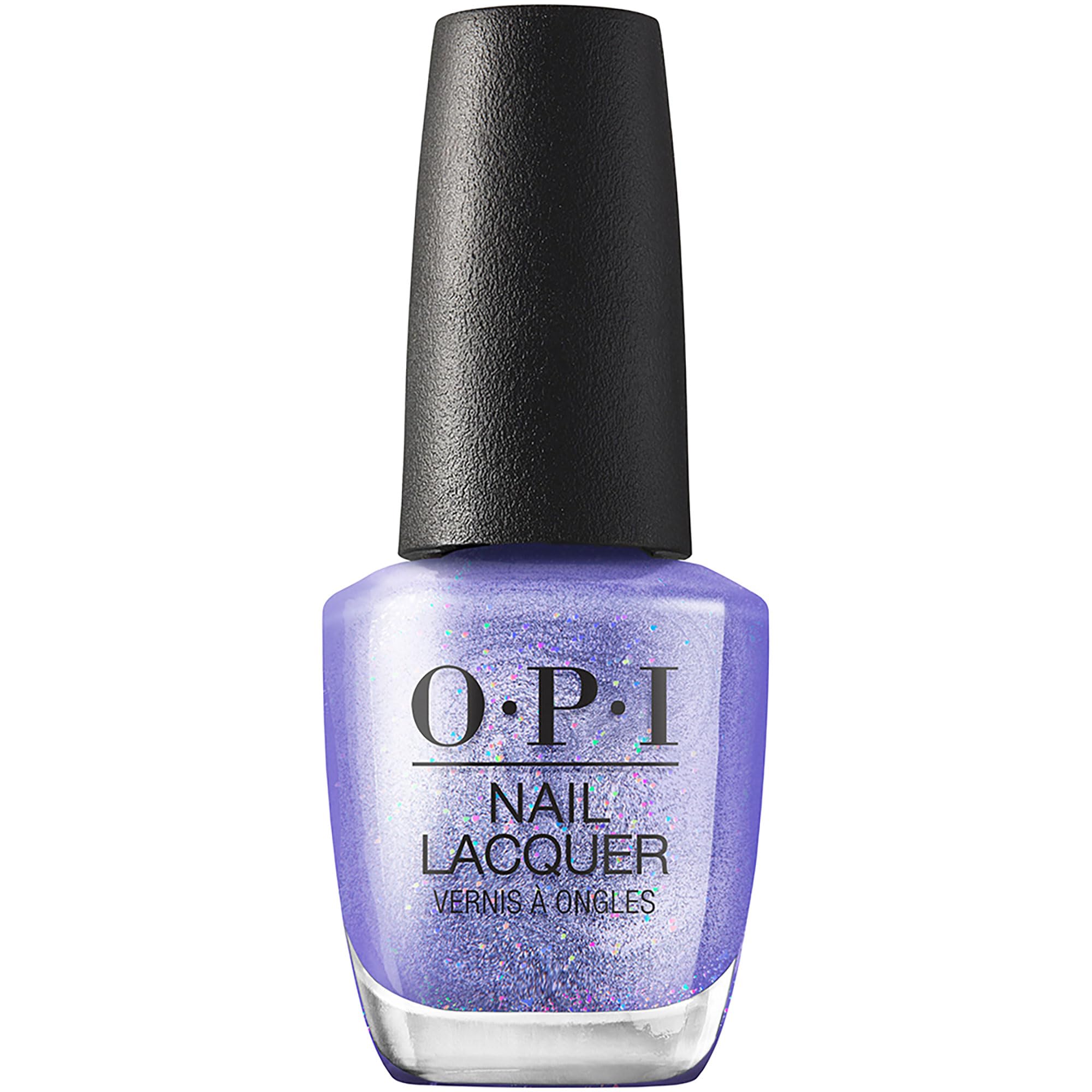 OPI bottle front view showing bright blue shimmer and salon-quality finish