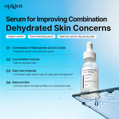 opigen serum on skin application demonstrating quick absorption benefit