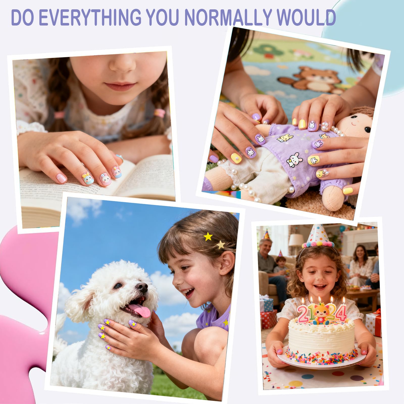 OPkssnails full 360pcs layout spread to show quantity and variety for DIY projects