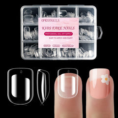 OPkssnails front packaging showing 360 clear nail tips and quantity benefit