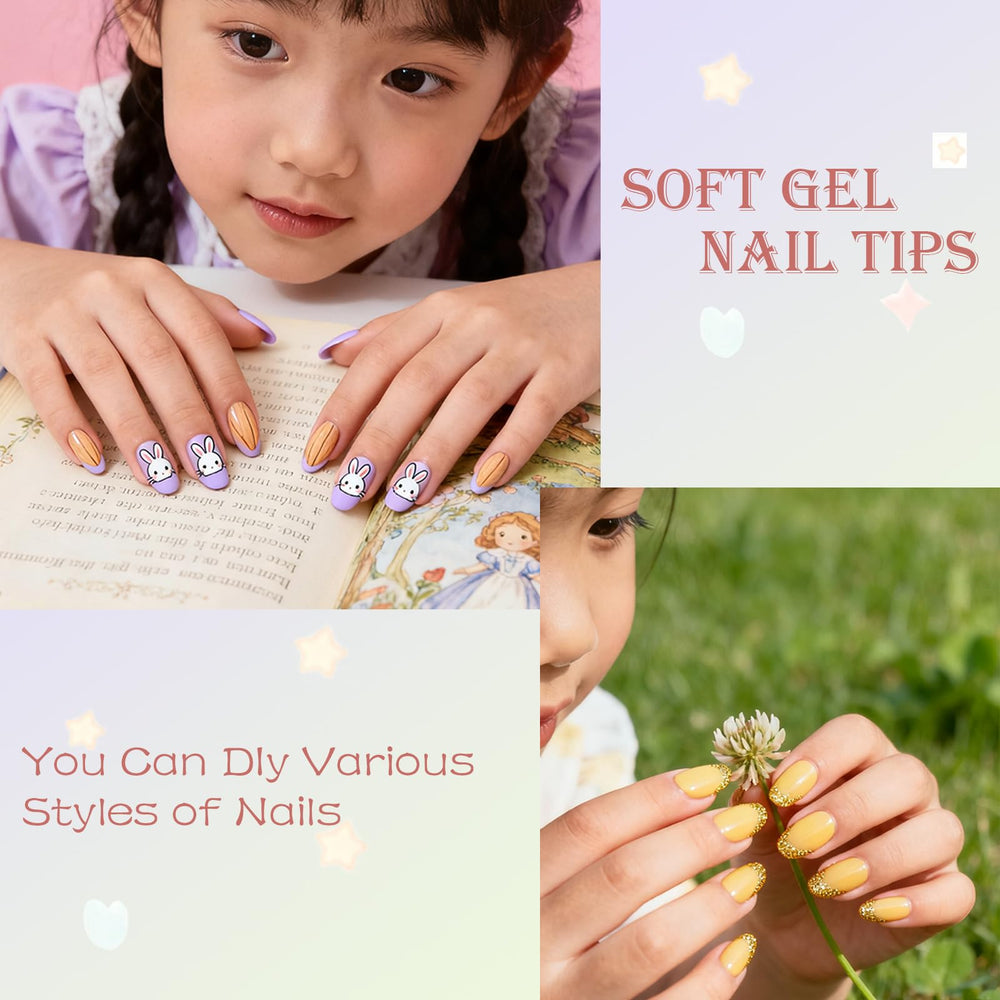 OPkssnails tips held in hand showing scale for small fingers comfort