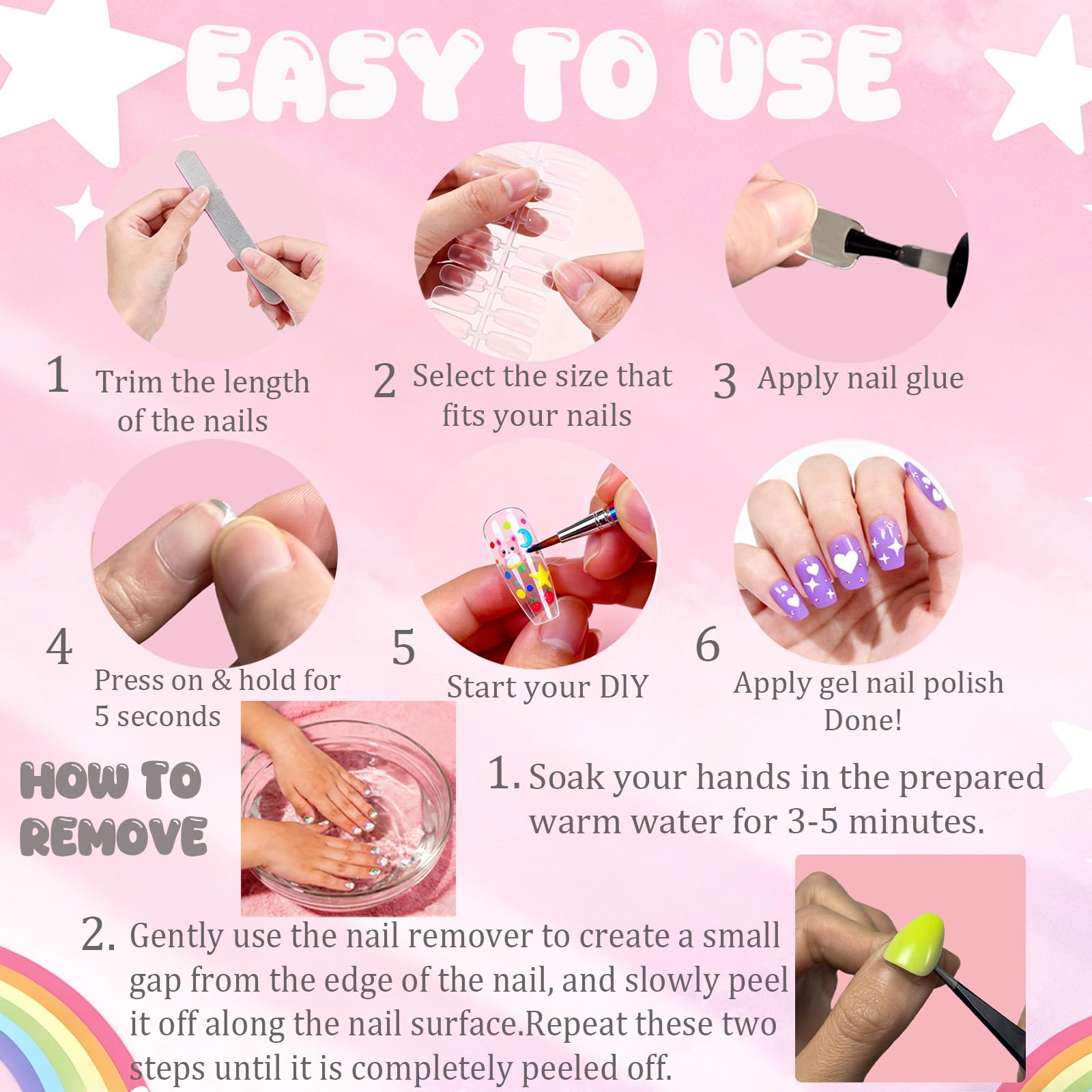 OPkssnails kid wearing extra short almond nails showcasing natural look and low snagging benefit