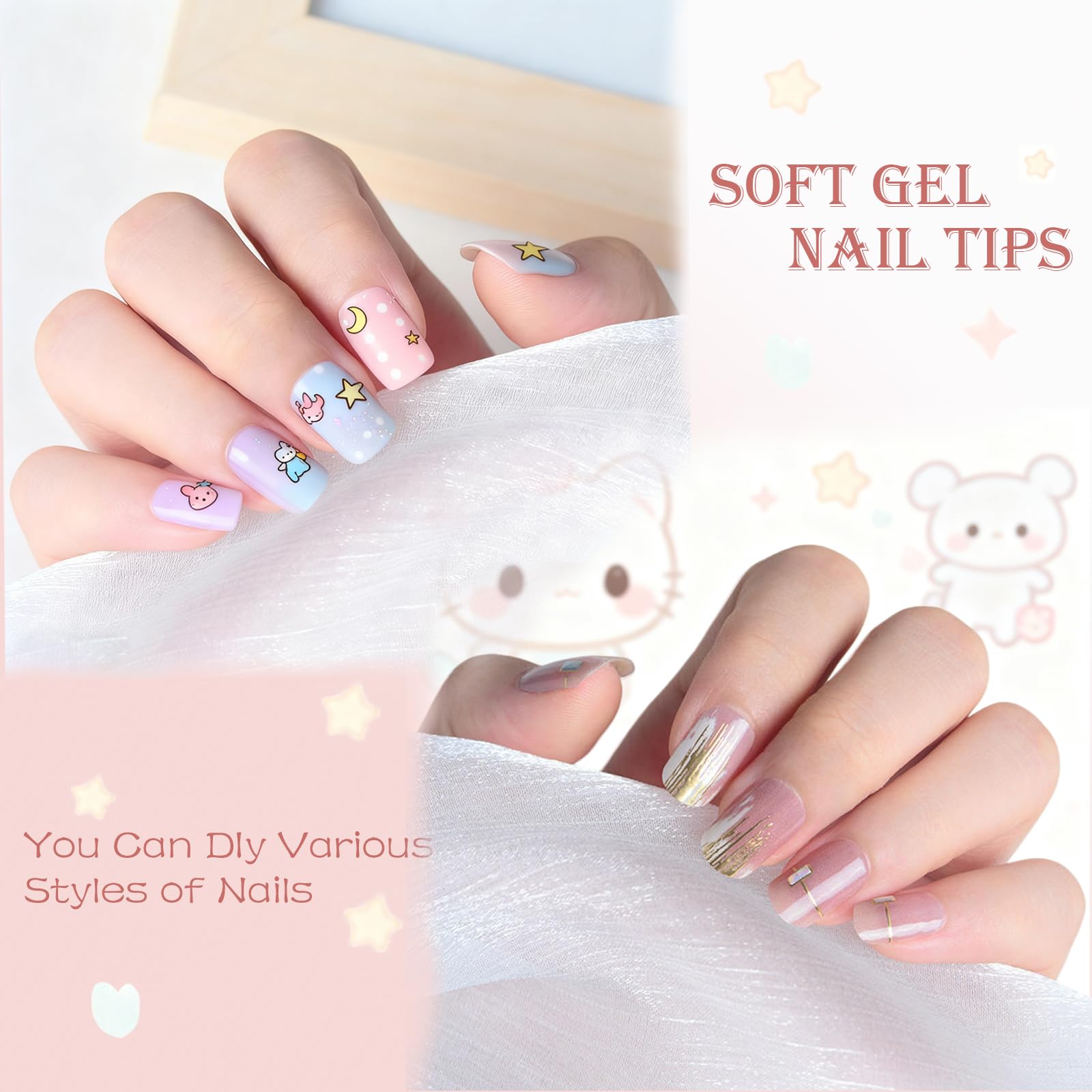 OPkssnails 12 sizes displayed to show fit options for small nails