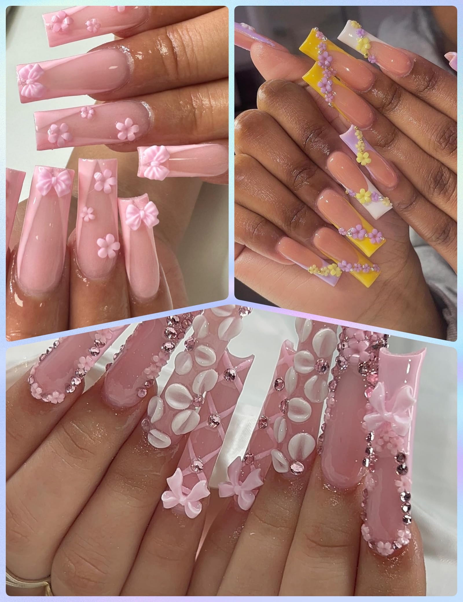 OPMADM mixed sizes and styles spread out, showing variety for creative nail combinations