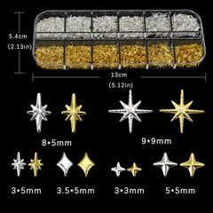 OPMADM close-up of metal star texture highlighting shiny silver and gold finish