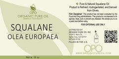 OPO squalane 16 oz bottle next to a ruler illustrating scale and value