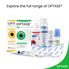 Optase wipes on a bathroom counter in a lifestyle scene showing daily routine benefit practical convenience