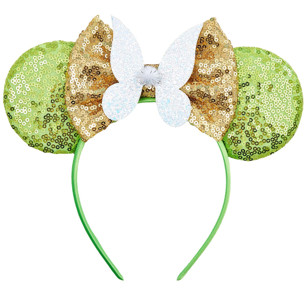 Opzzqz front view headband with glitter bow showing playful styling benefit
