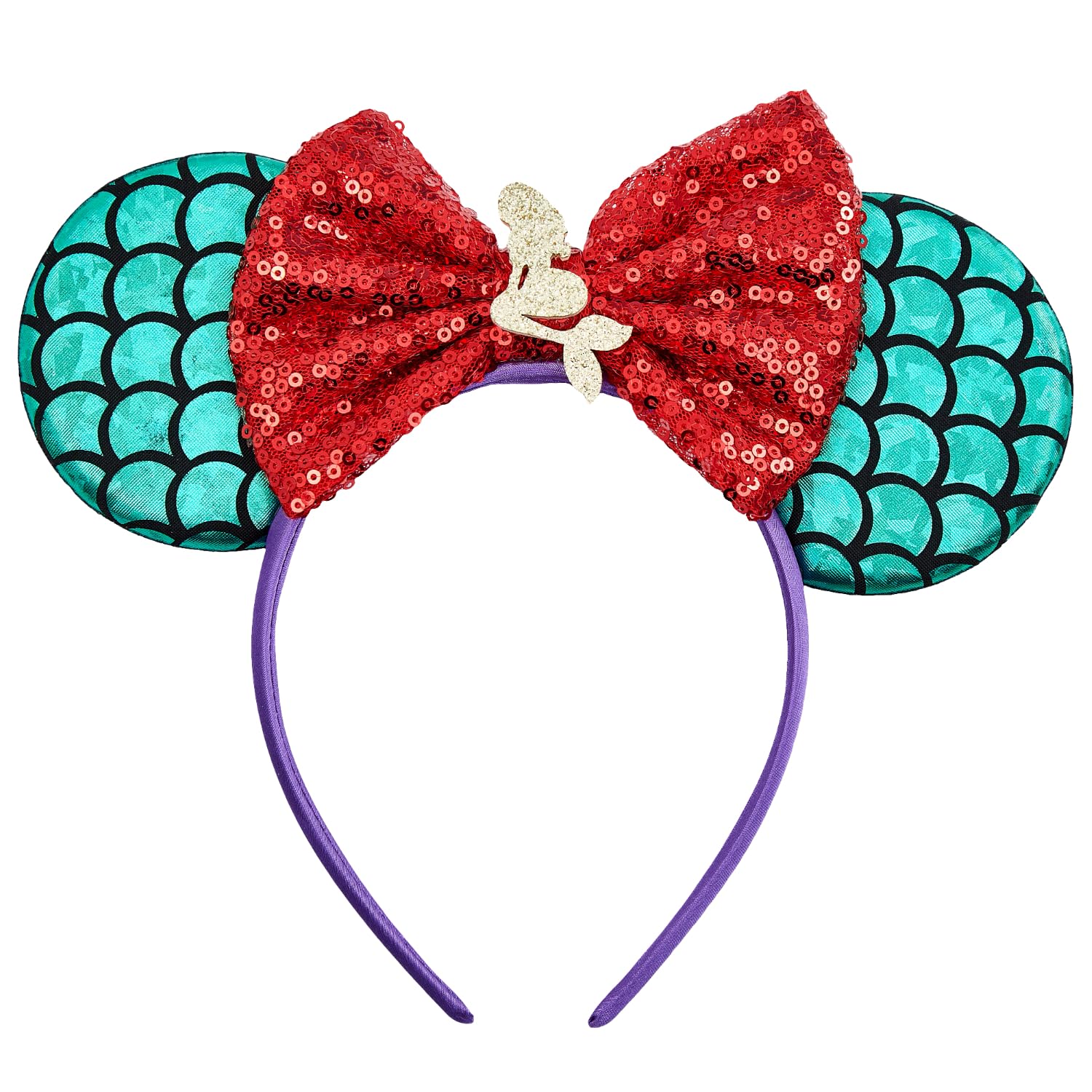 Opzzqz front view of headband showing ears and bow, adds instant party flair