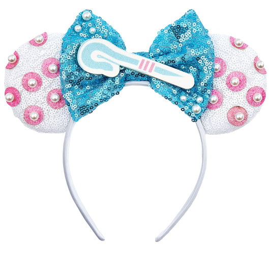 Opzzqz front view showing glitter ears and bow, enhances party looks