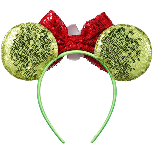 Opzzqz close-up of glitter bow and ear detail, durable sparkly finish