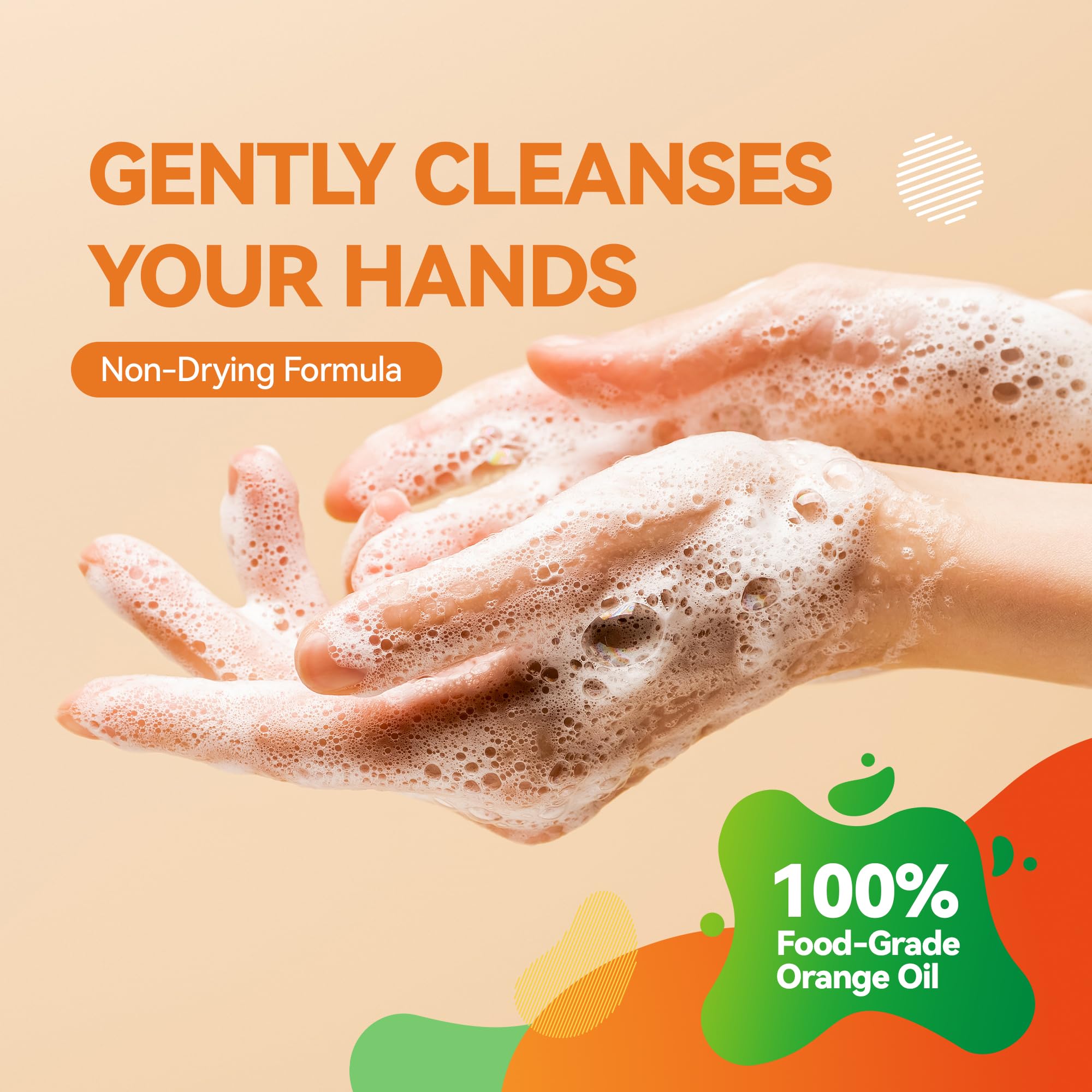 ORANGE HOUSE creamy lather texture that moisturizes and cleans effectively