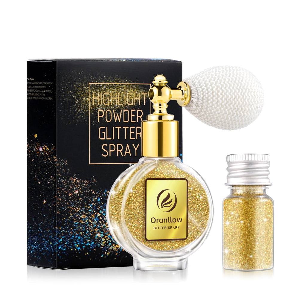 Oranllow front canister showing gold shimmer and clear labeling for quick identification