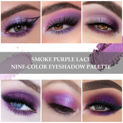 ORANOT open palette top-down view showing coordinated plum and lavender shades